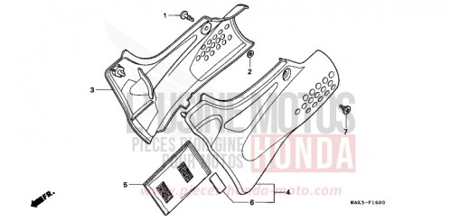 SIDE COVER (1) SLR650W de 1998
